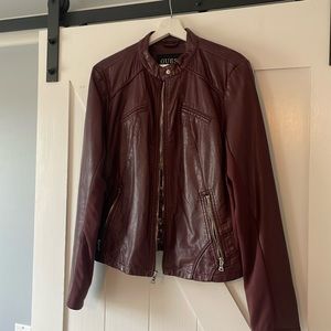 Guess Women's Bomber Jacket in Burgundy